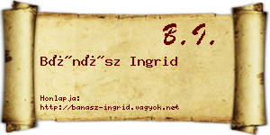 Bánász Ingrid névjegykártya